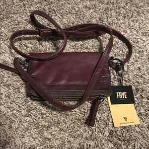 Frye Brown Leather Crossbody Bag with Adjustable Strap